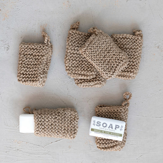Jute Body Scrubber/ Soap Holder