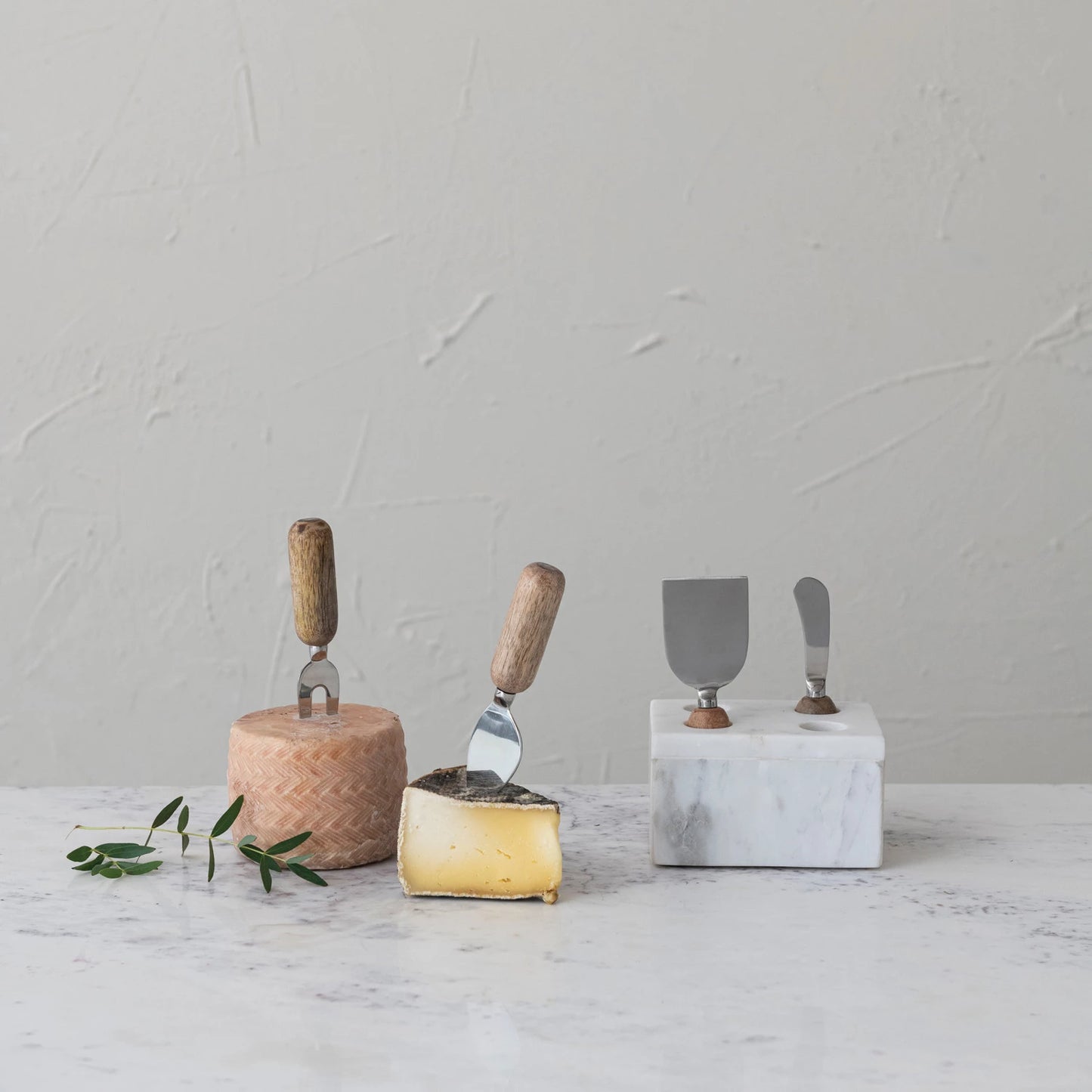 Cheese Servers with Marble Stand