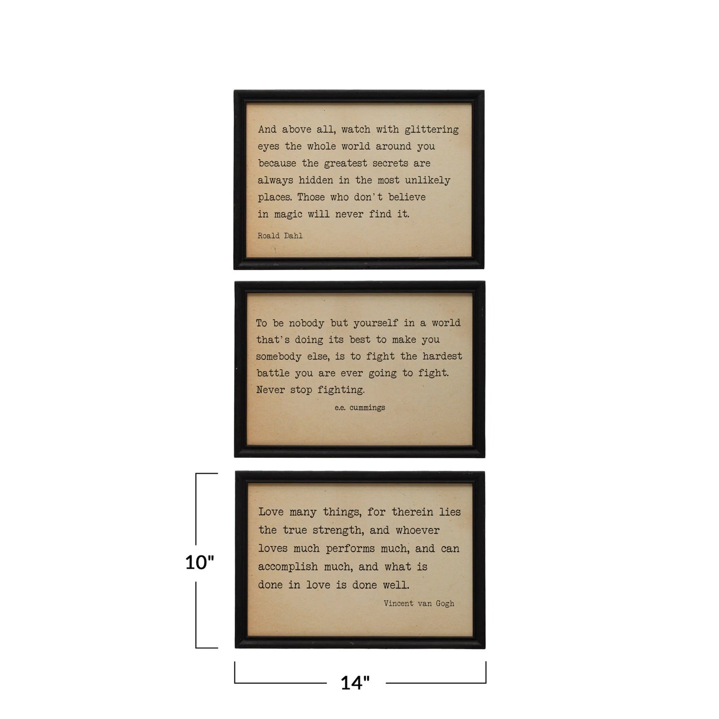 Wood Framed Wall Decor w/ Sayings Medium Size