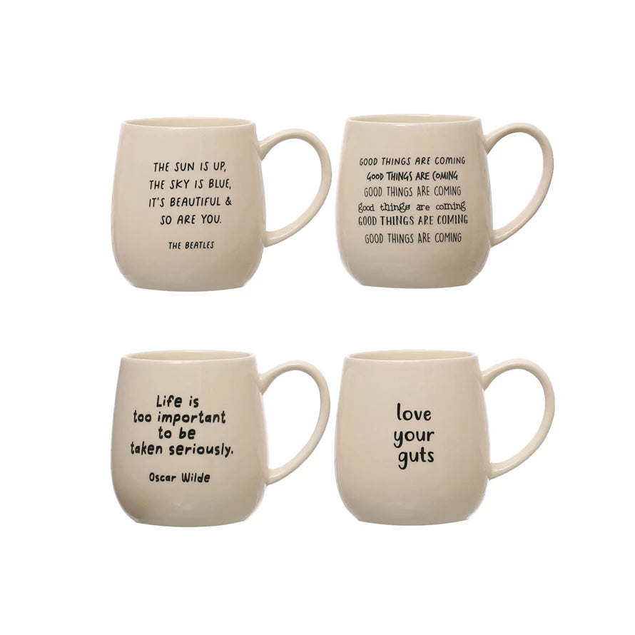 Inspirationally Sweet Stoneware Mugs