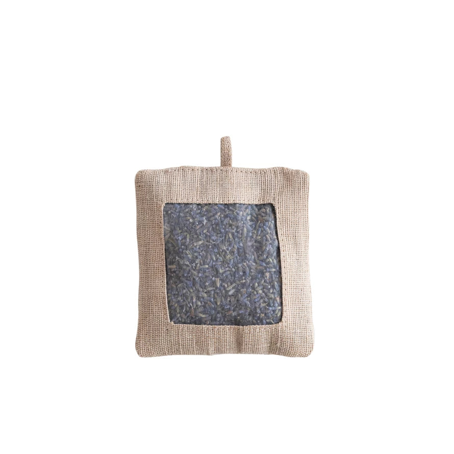 Jute + Cotton Organza Sachet w/ Lavender