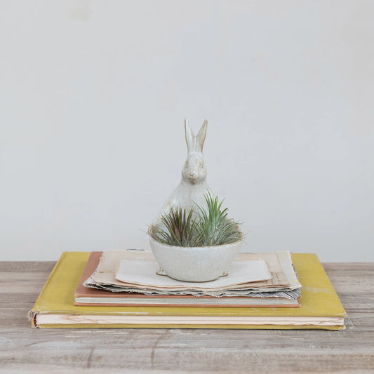 Ceramic Rabbit w/ Bowl