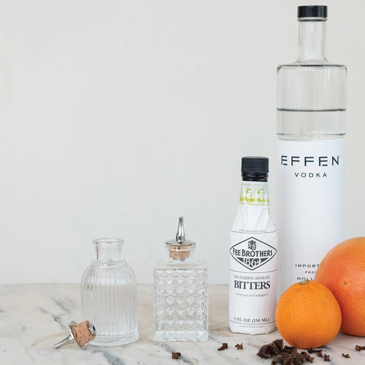 Pressed Glass Bitters Bottle w/ Spout
