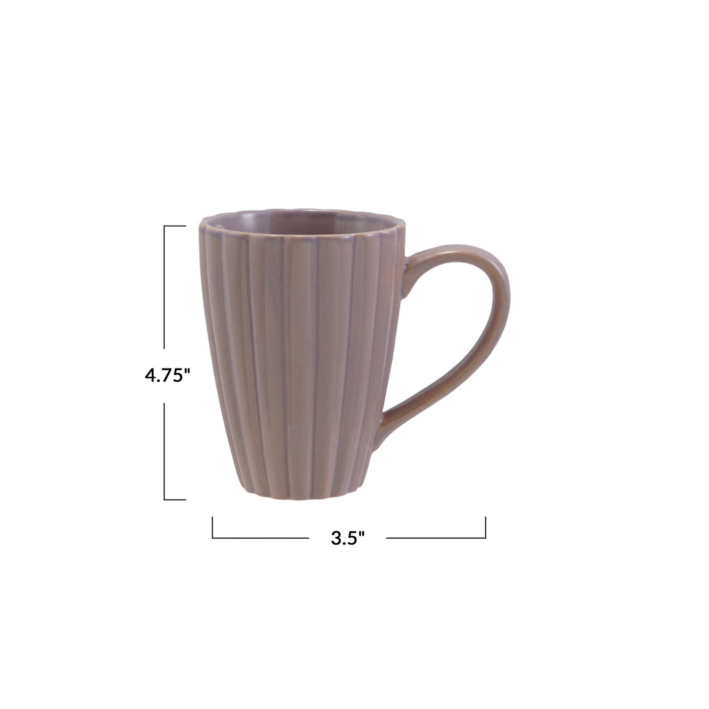Lavender Ribbed Tall Mug