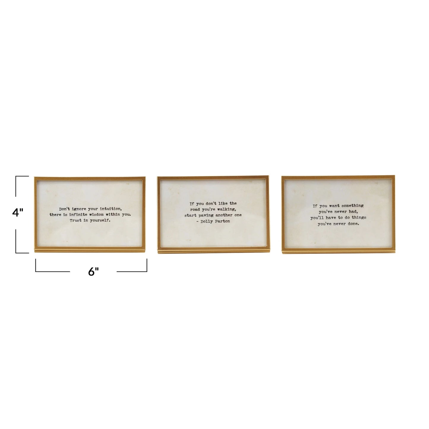 Gold Easel Frame w/ Quote