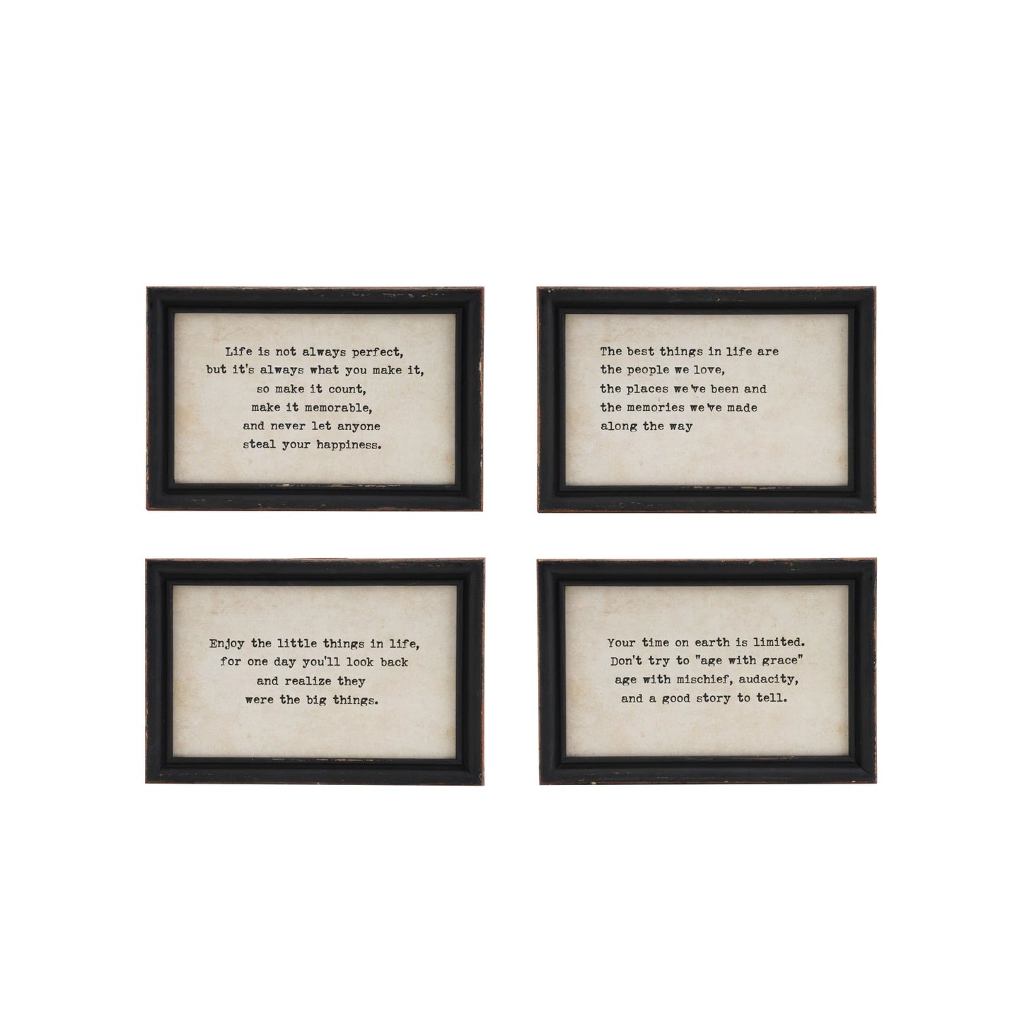 Wood Framed Wall Décor w/ Sayings