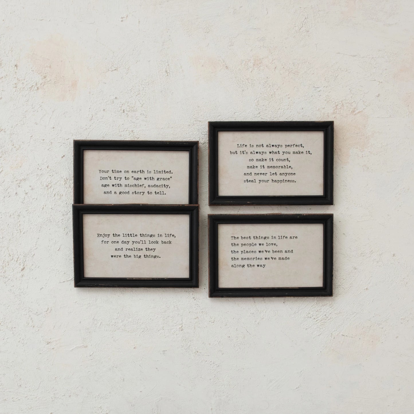 Wood Framed Wall Décor w/ Sayings