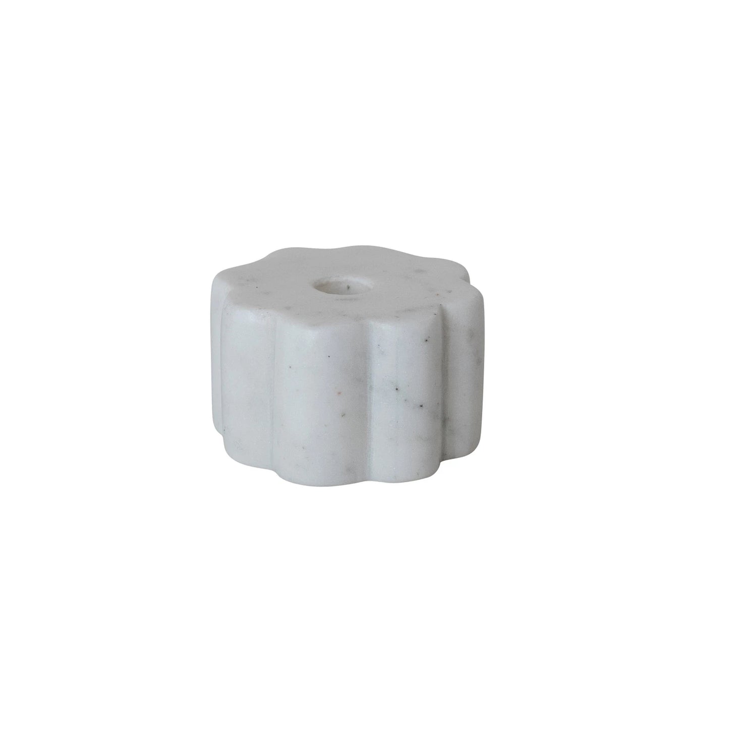 Marble Flower Taper Holder