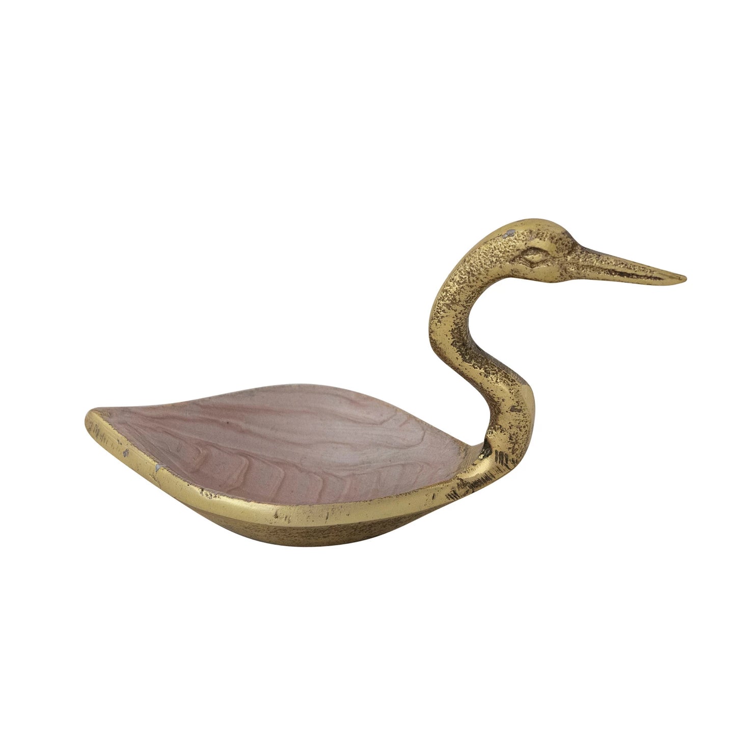 Antique Gold Finish Swan Bowl