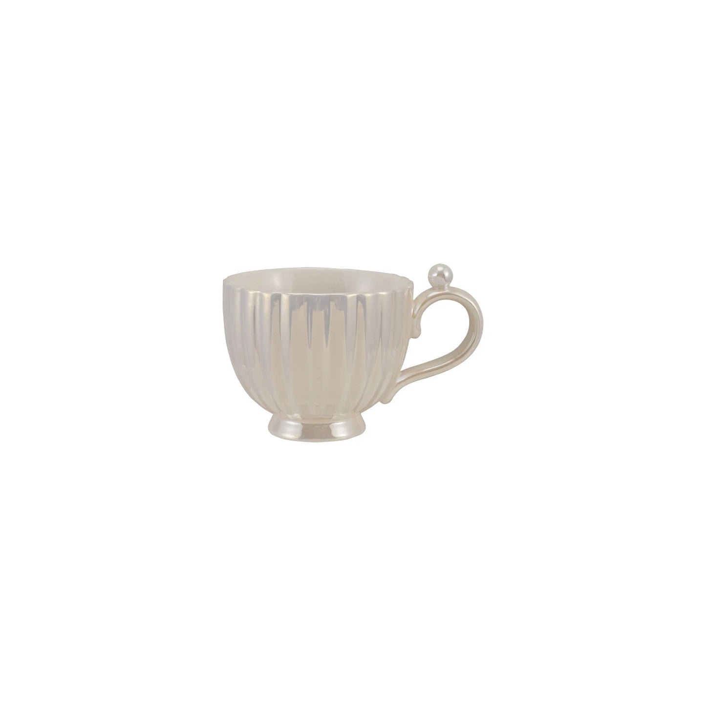 Fluted Mug w/ Pearl & Iridescent Finish