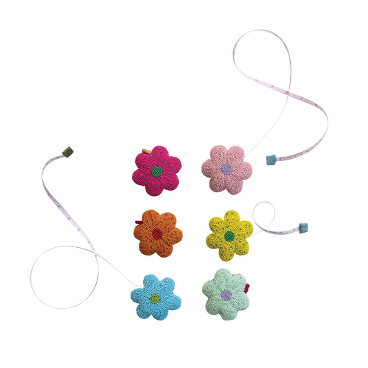 Handmade Beaded Flower Shaped Tape Measures