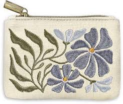 Floral Embroidered Pouch