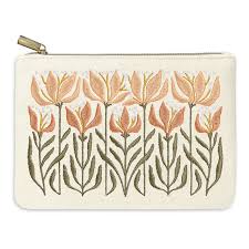 Floral Embroidered Pouch