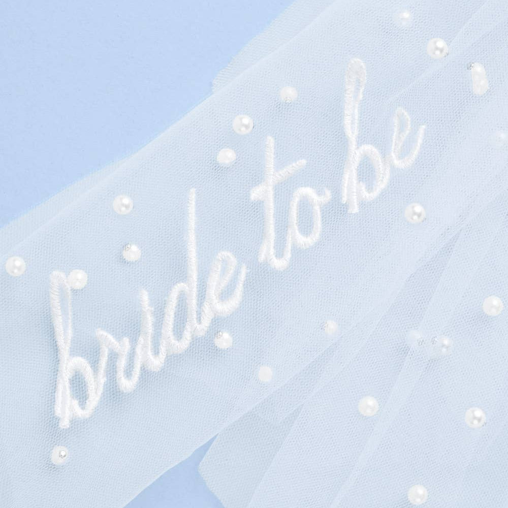 Bride to Be Pearl Hair Bow