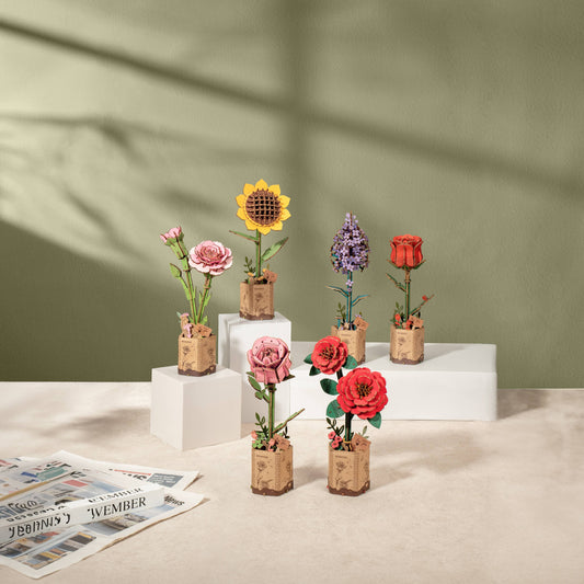 3D Wooden Flower Puzzles