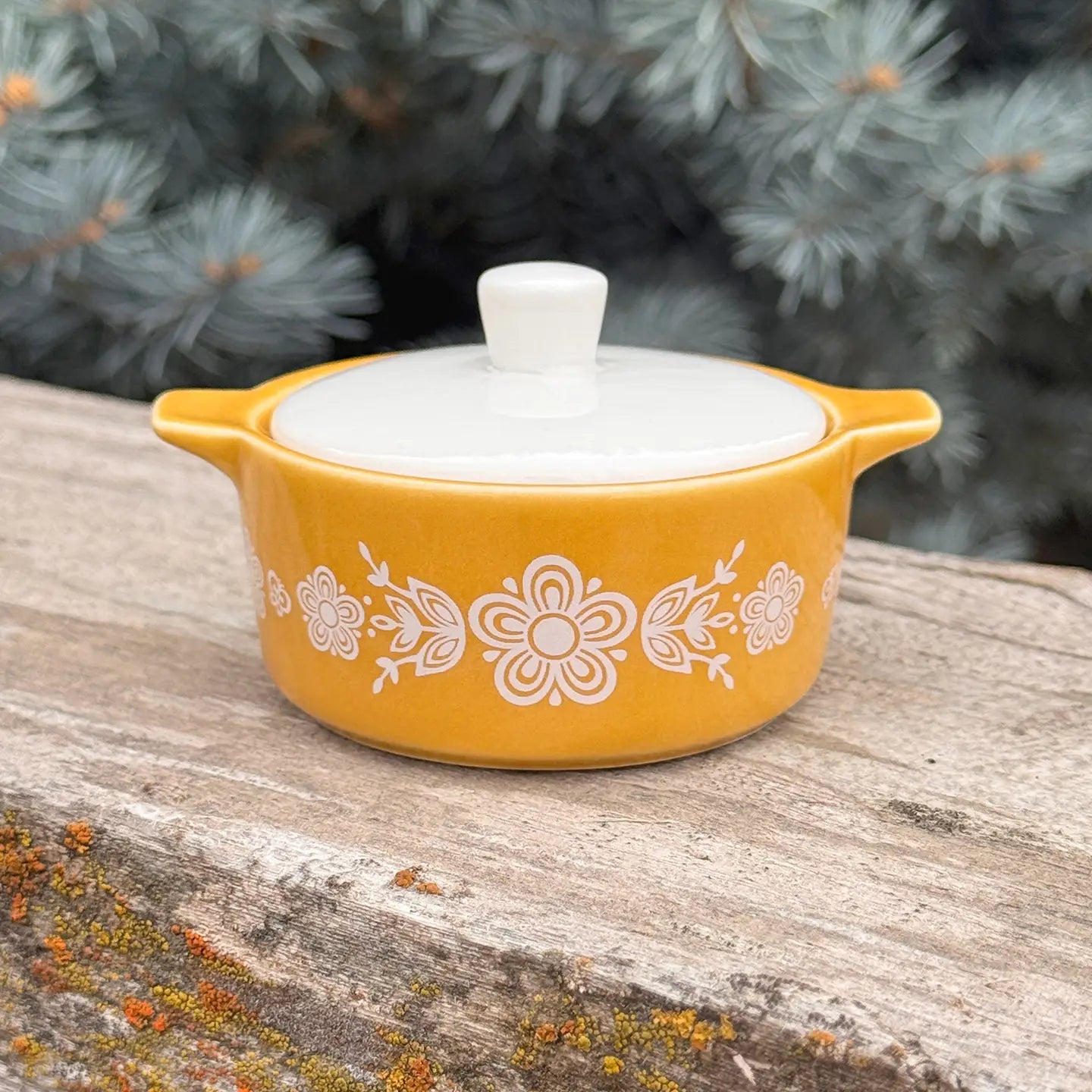 Pyrex-Inspired Casserole Ceramic Trinket Box