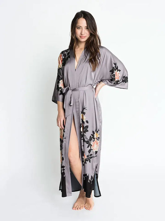 Long Polyester Kimono Robes