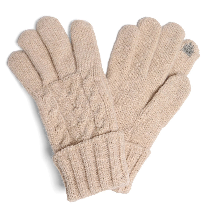 Cable Knitted Gloves