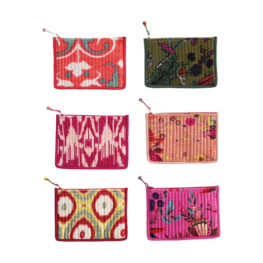 Quilted Multicolor Zip Pouch