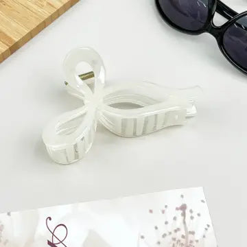 Jelly Color Bow Hair Claw Clips