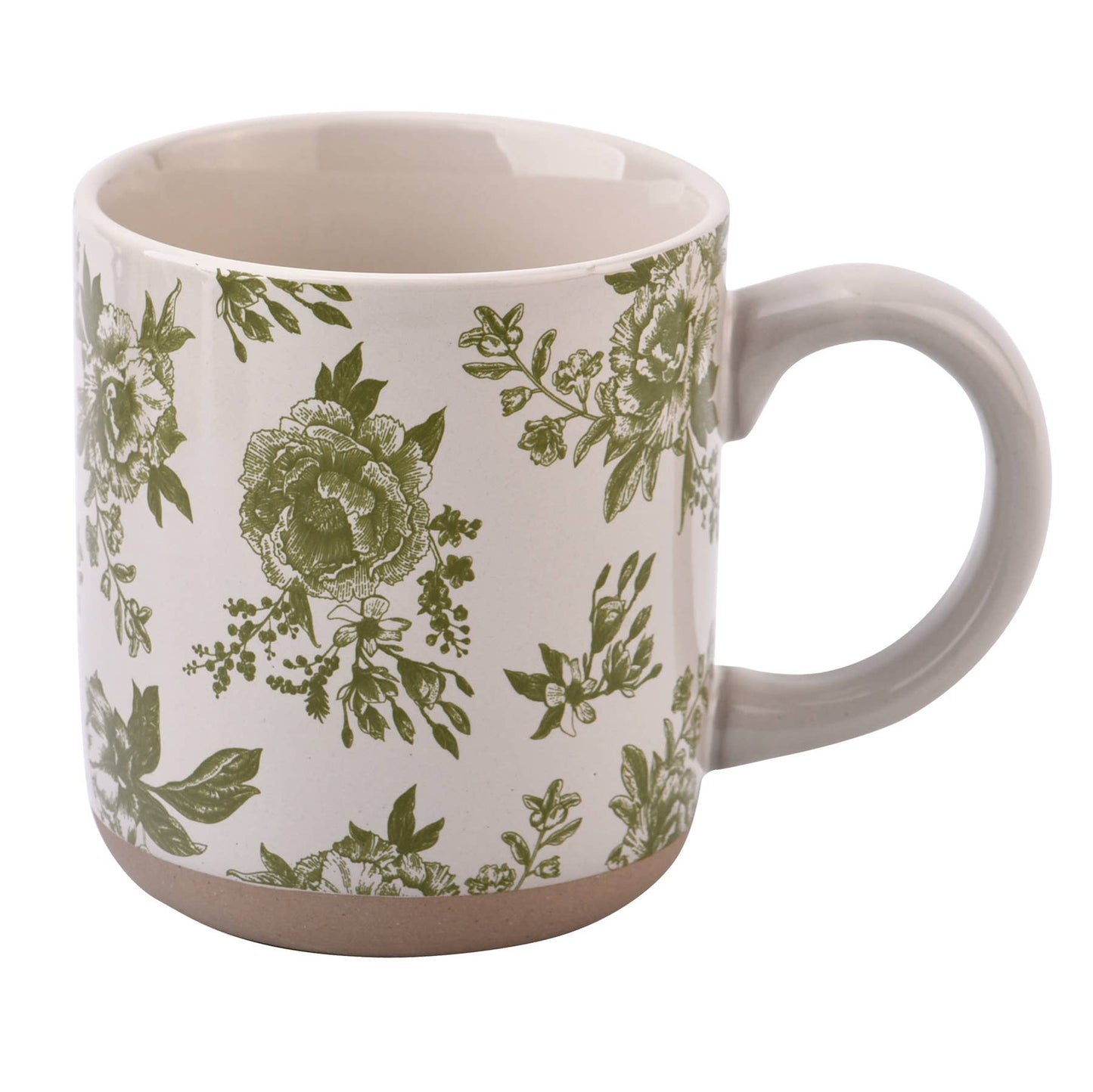 Green Delft Stoneware Mug