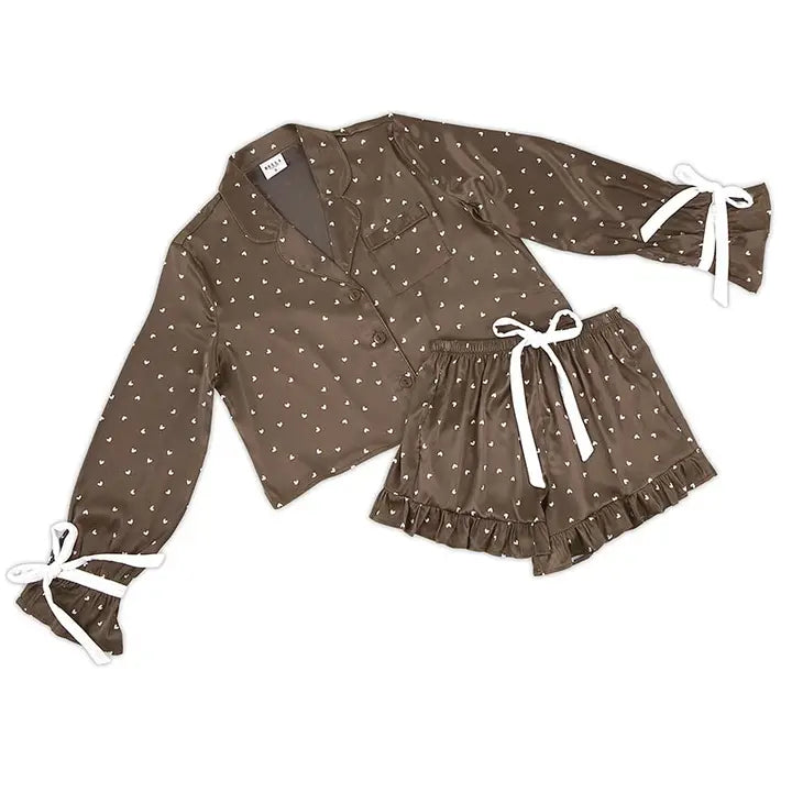 Cropped PJ Set + Velvet Bows