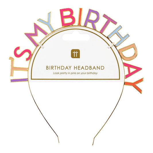 'It's My Birthday' Metal Headband