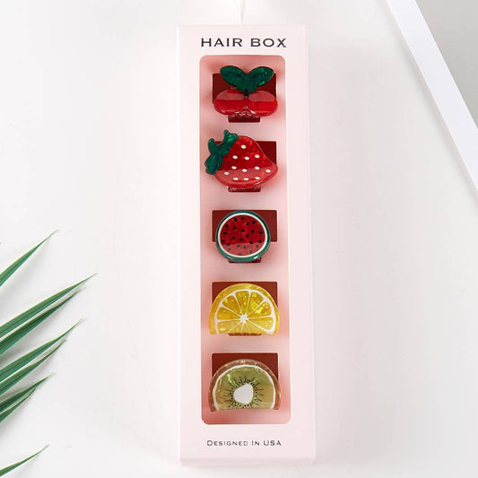Fruit Shape Mini Claw Clip Set