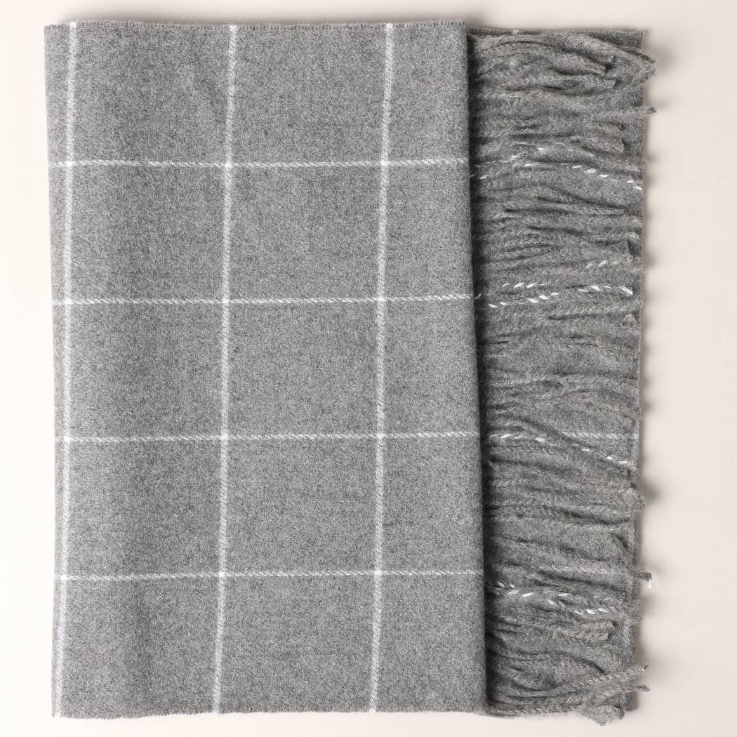 Cashmere Feel Plaid Pattern Scarves