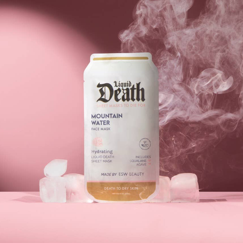 Mountain Water Liquid Death Hydrating Face Mask