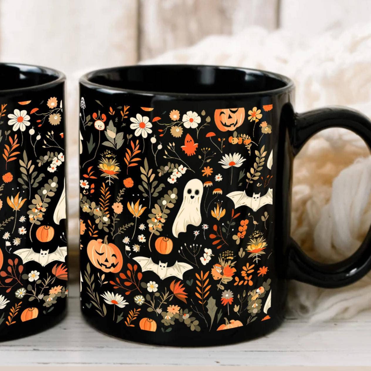 Floral Halloween Mug