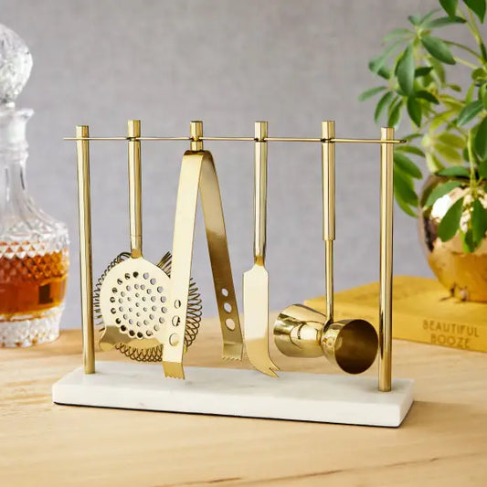 Gold & Marble Bar Tool Set