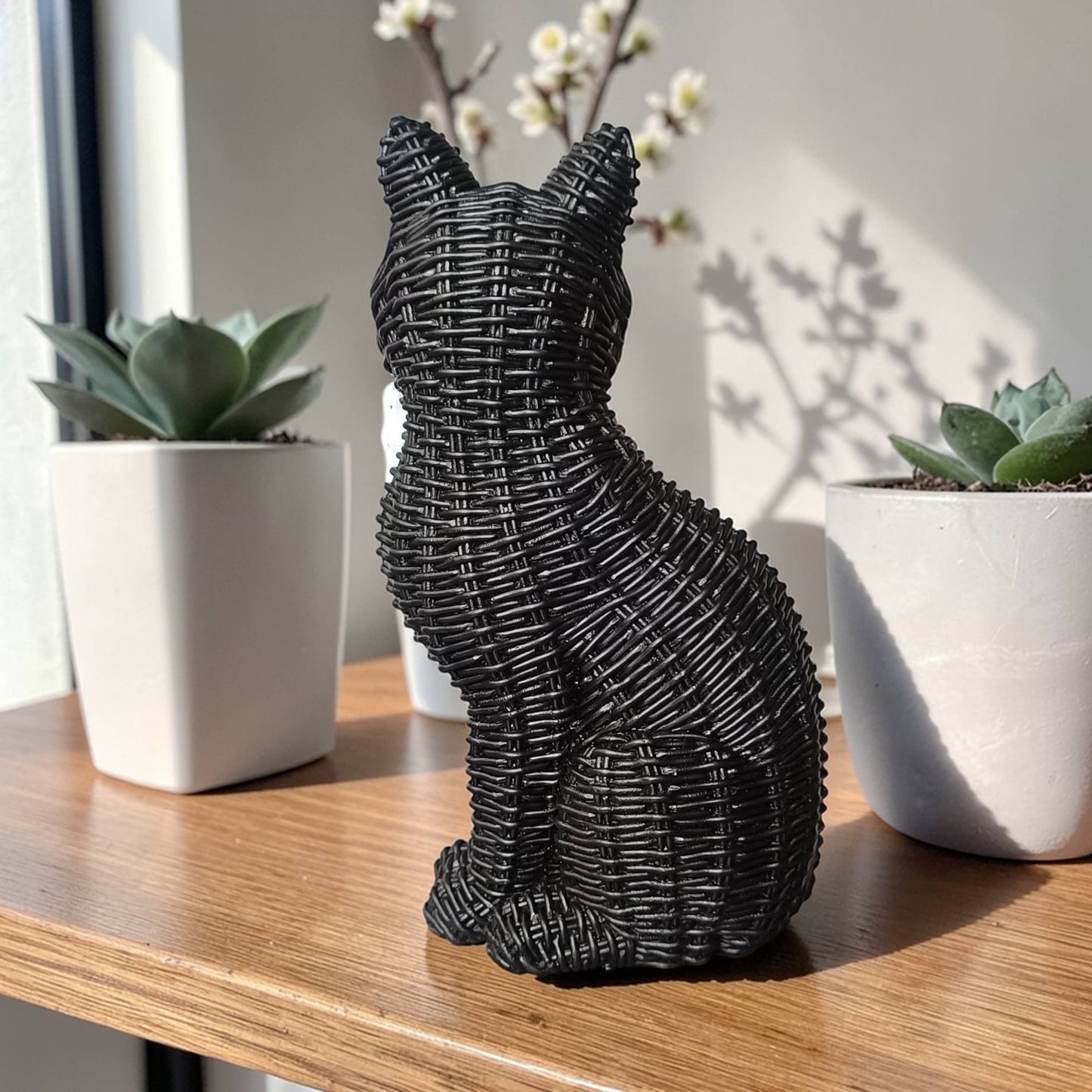Resin Black Cat Décor