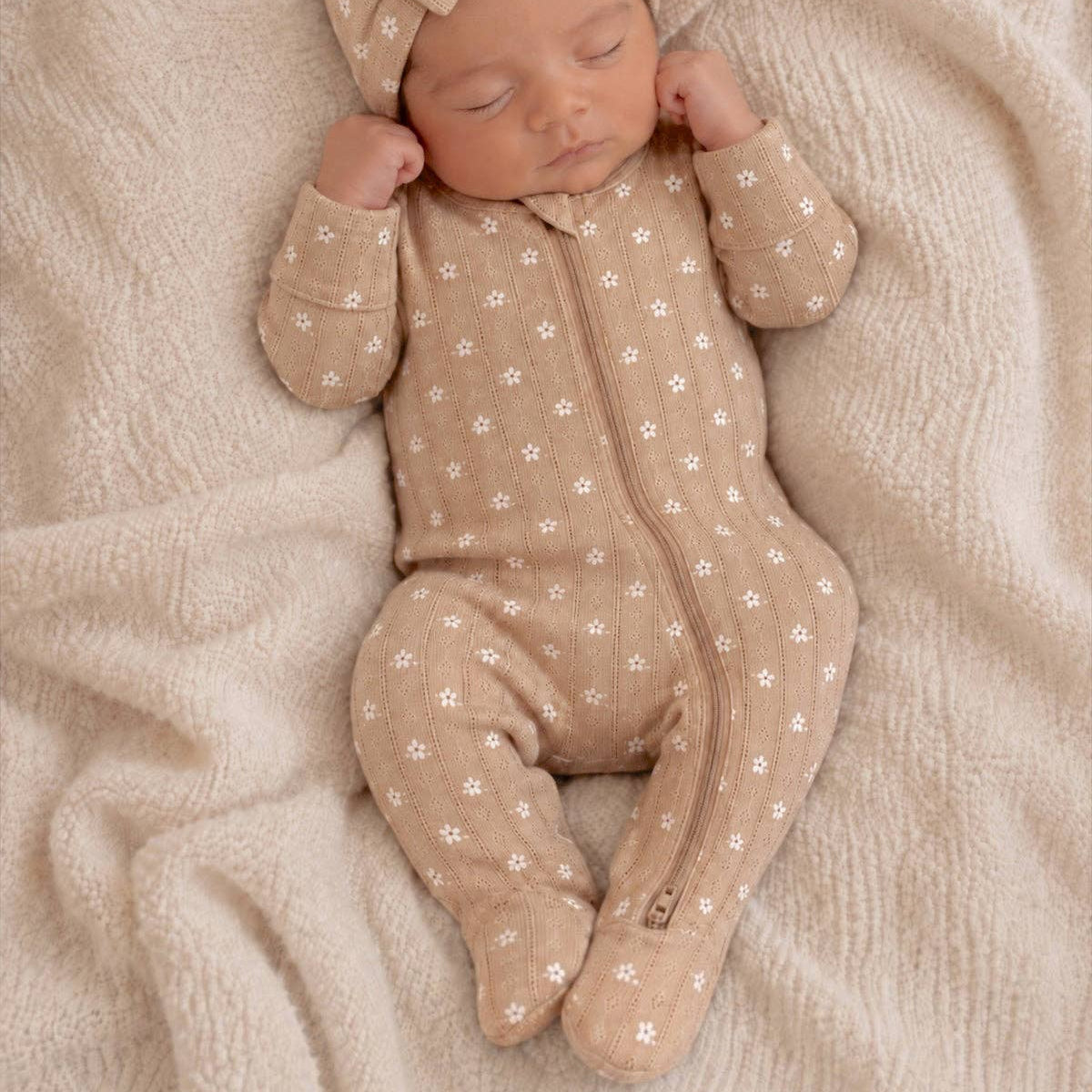 Organic Pointelle 2-Way Zip Footie