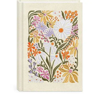 Floral Embroidered Fabric Journals