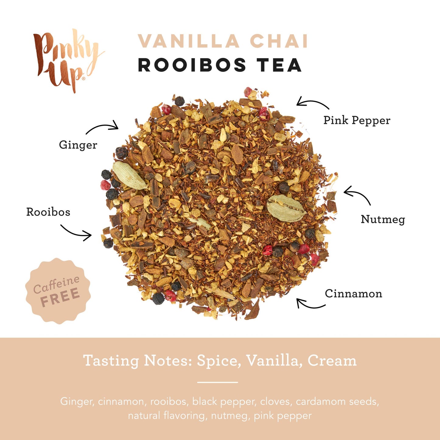 Vanilla Chai Rooibos Tea by Pinky Up