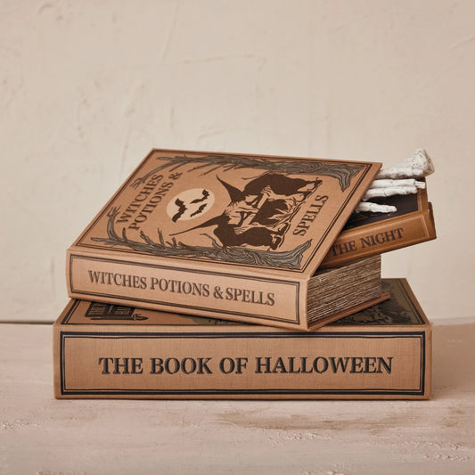 Linen Halloween Book Storage Boxes