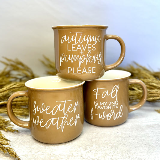 Neutral Autumn Coffee Mugs