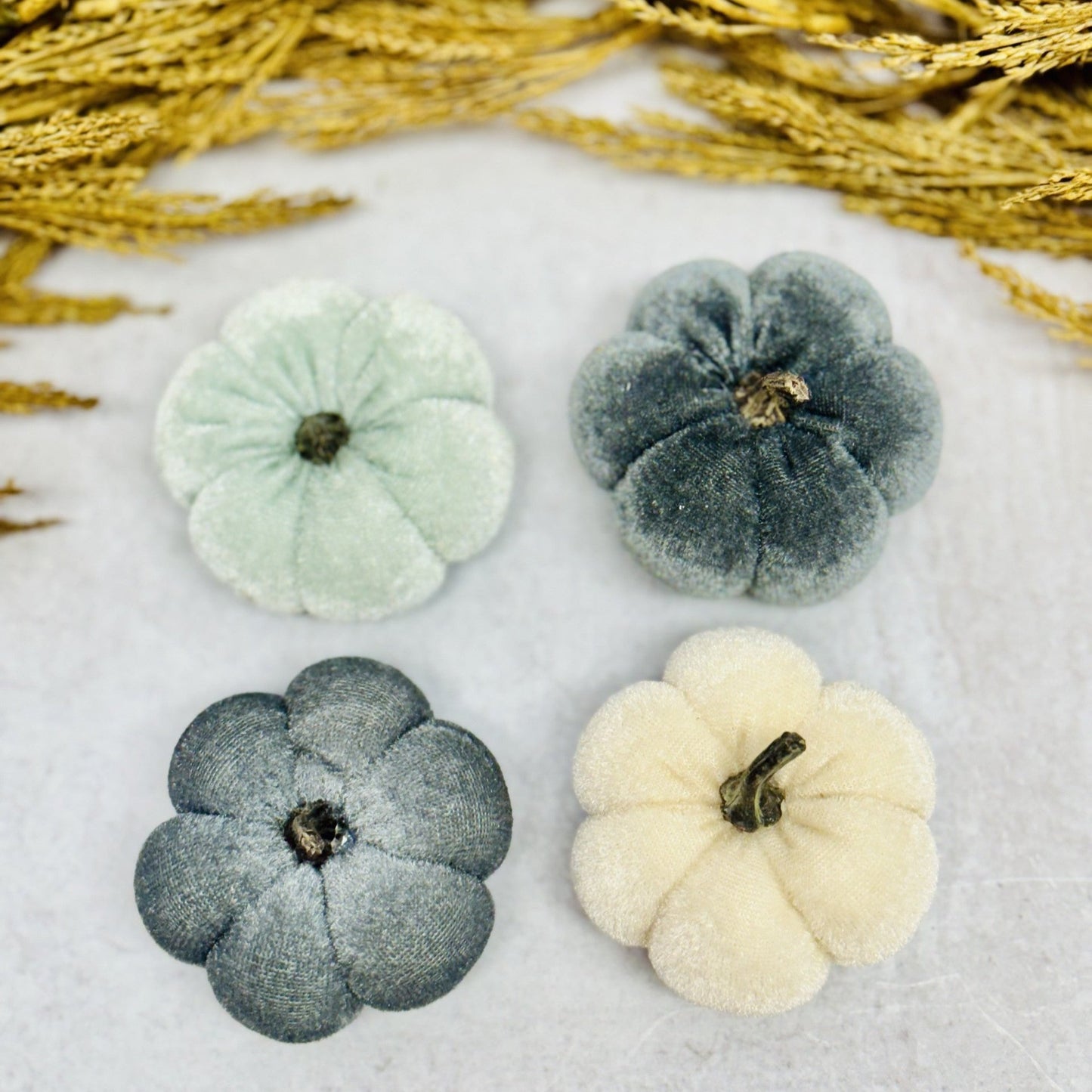 Mini Velvet Pumpkins