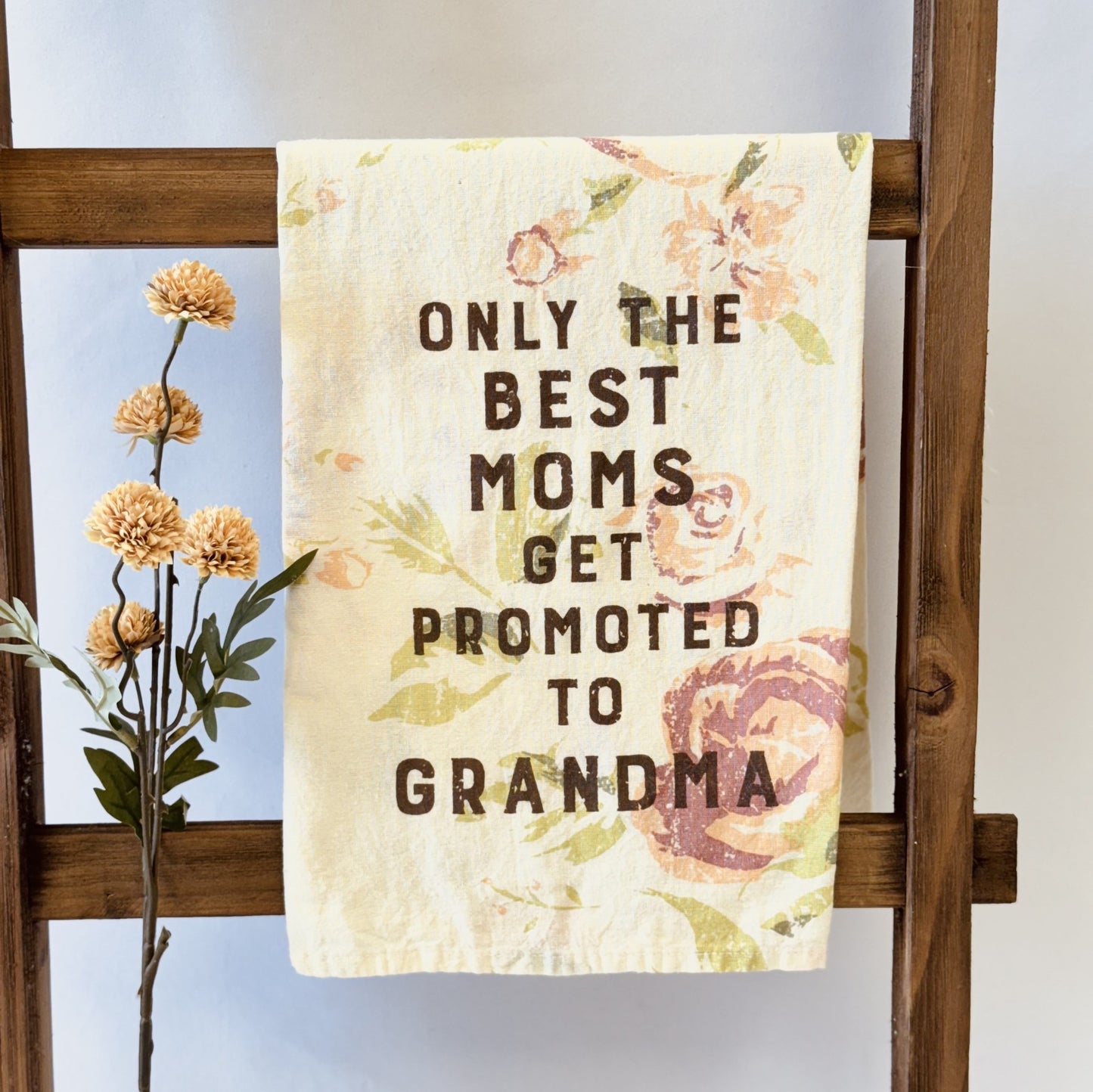 Promoted to Grandma Tea Towel