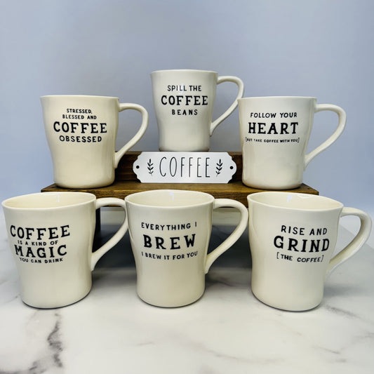 Coffee Lover Stoneware Mugs