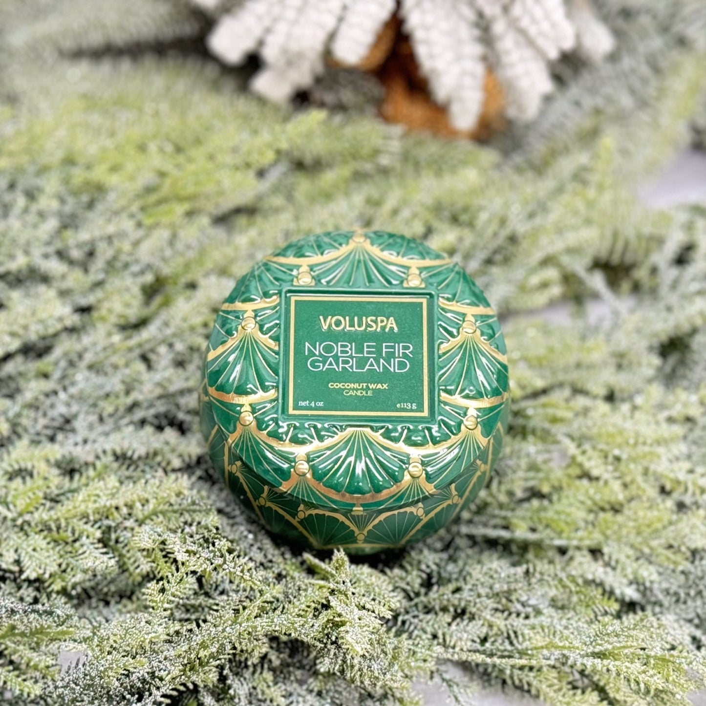 Noble Fir Garland Candles