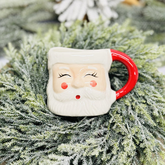 Cheeky Red & White Santa Mug