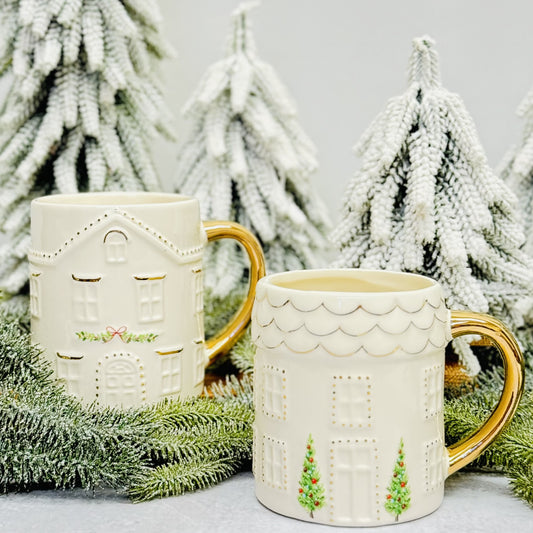 Festive Holiday House Mug