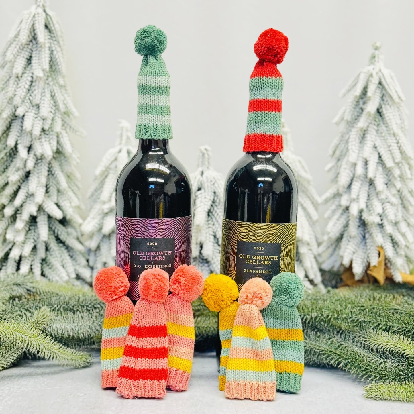 Cotton Knit Hat Bottle Toppers