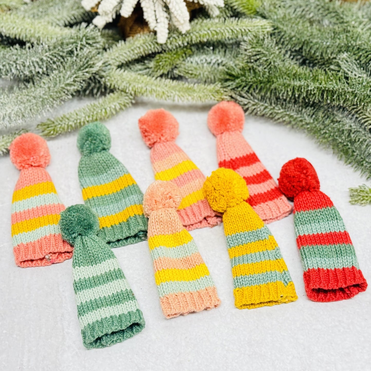 Cotton Knit Hat Bottle Toppers