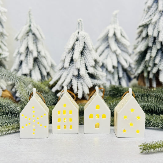 LED Ceramic Ornament Houses