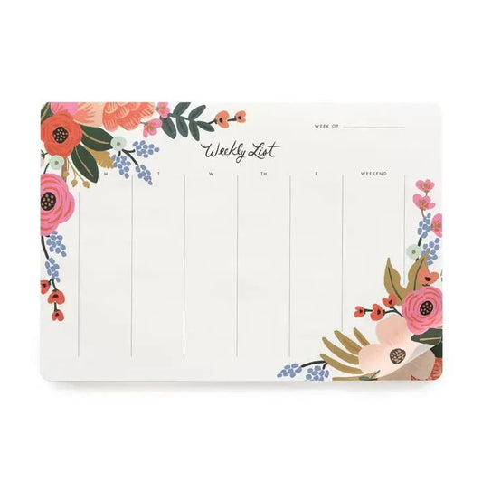 Lively Floral Weekly Desk Pad