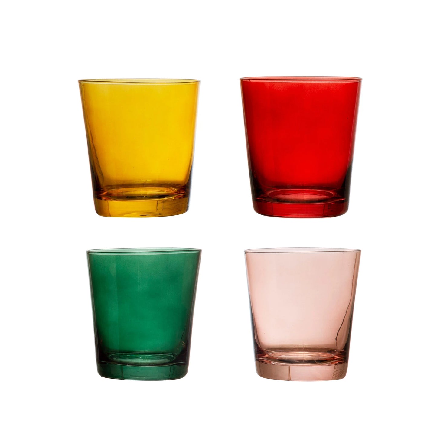 Holiday Low Ball Drinking Glasses