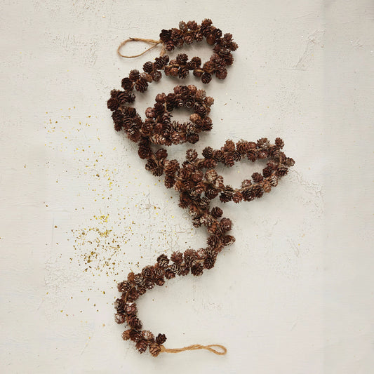 Pinecone Garland w/ Glitter